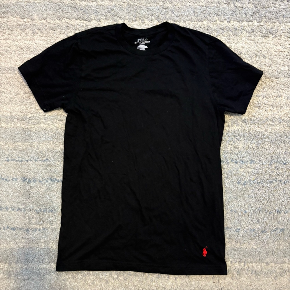 Polo Ralph Lauren Men's Small Black Classic Fit T-Shirt - Red Pony Logo